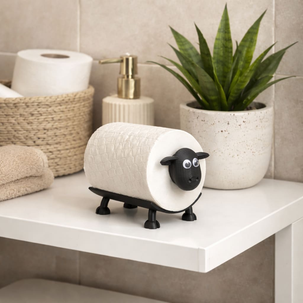 Suporte Para Papel Higiênico Decorativo Porta Rolos Ovelha